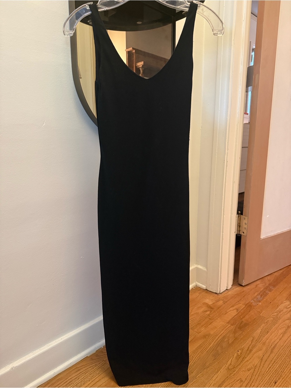 Alice + Olivia Black V-Neck Maxi Slip Dress